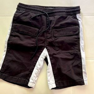 Black and white shorts